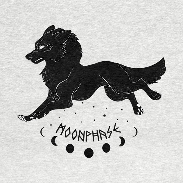 Moon Phase Nordic Wolf by sophieeves